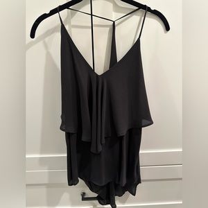 Lush spaghetti strap all black top.